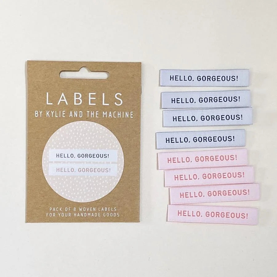 Hello Gorgeous woven labels