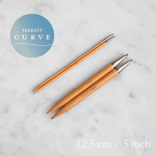 Seeknit Koshitsu Curve 12,5 cm - Verwisselbare bamboe breinaalden