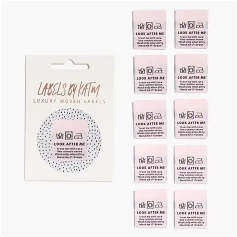 Look after me woven labels