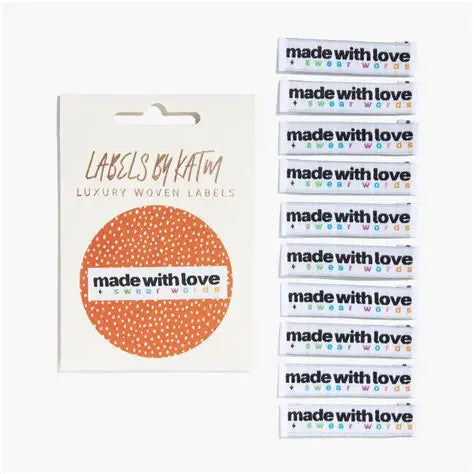 Made with love woven labels