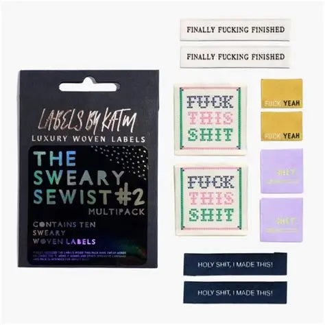 The Sweary Sewist 2.0 woven labels